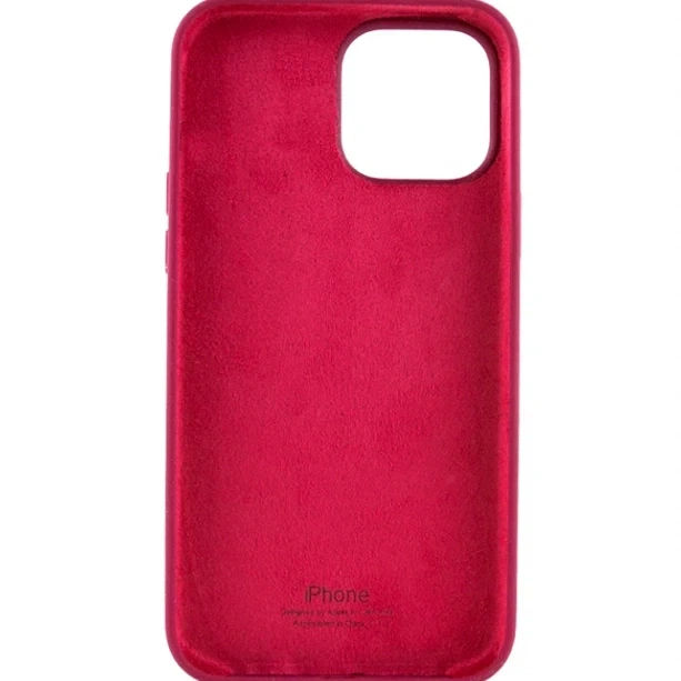 Чехол силиконовый Silicone Case для iPhone 11 Pro с микрофиброй внутри защитный красный Garnet - зображення 2