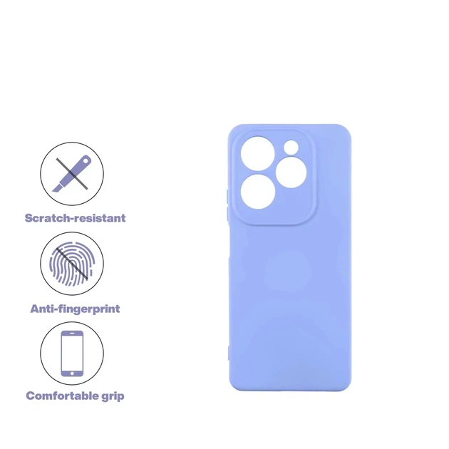 Чехол силиконовый Full Camera для Infinix Hot 40 Pro с микрофиброй внутри фиолетовый 05.Lilac - зображення 3