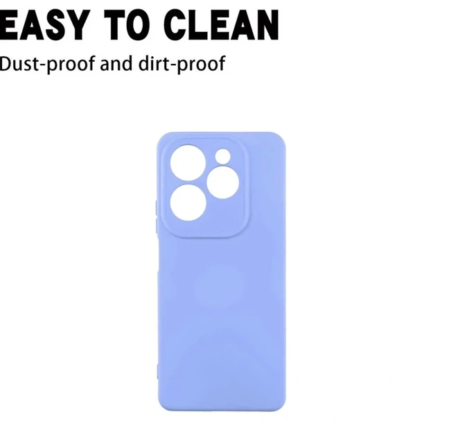 Чехол силиконовый Full Camera для Infinix Hot 40 Pro с микрофиброй внутри фиолетовый 05.Lilac - зображення 6