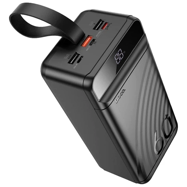 Power Bank Hoco J123C 60000 мАг з 6 USB портами та LED-дисплеєм для швидкої зарядки смартфонів та планшетів - зображення 7