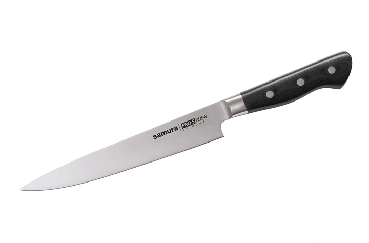 Ніж кухонний Samura Pro-S для тонкої нарізки 200 мм (SP-0045) - Фото 1 Ніж кухонний Samura Pro-S для тонкої нарізки 200 мм (SP-0045) - зображення 1