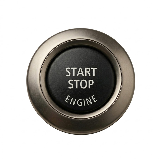 Кнопка запуску двигуна Start Stop для BMW 1 — Срібляста (матовий хром) - зображення 5