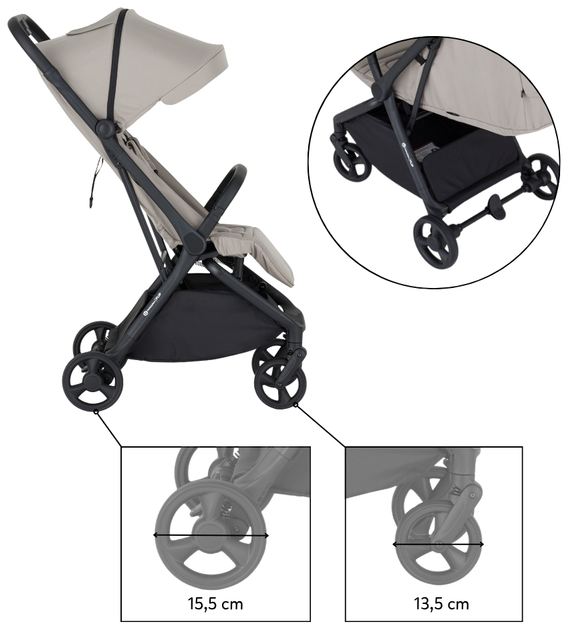 Wózek spacerowy Petite&Mars Flip Platinum Grey (8596202015611) - obraz 9