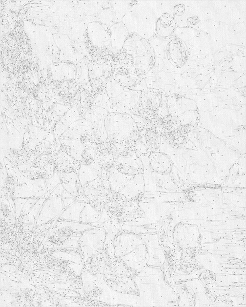 Картина по номерам Цветы. Орхидеи с красками металлик. Пейзаж 40*50 см Оригами - изображение 2