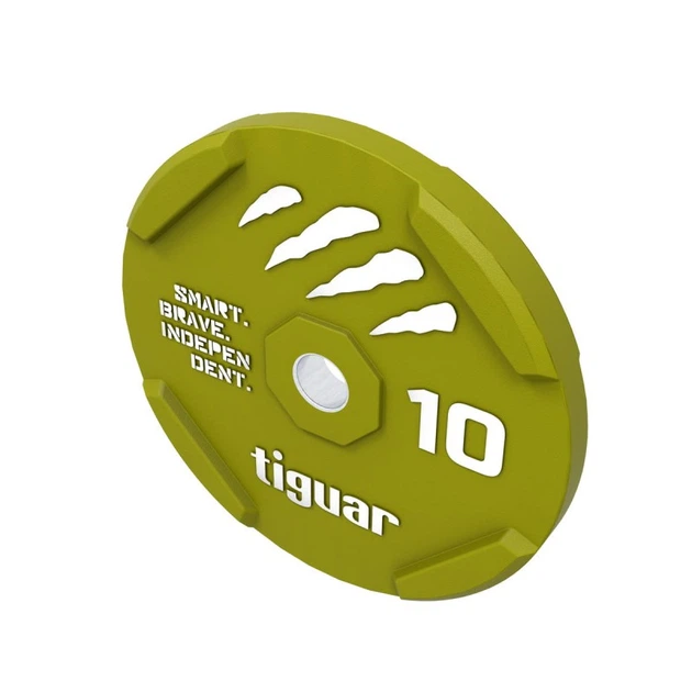 Tarcza olimpijska Tiguar Bumper 10 kg Oliwkowa TI-WBR01000 (5902860494782) - obraz 3