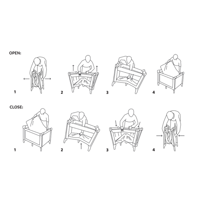 Манеж для дитини Petite&Mars Nook Urban Charcoal дорожній сірий (8596202017721) - зображення 6