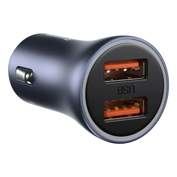 Автомобільний зарядний пристрій Baseus Golden Contactor Pro Car Charger 40 W 2 USB with Cable Type-C 5 A 1m TZCCJD-A0G Grey - зображення 5