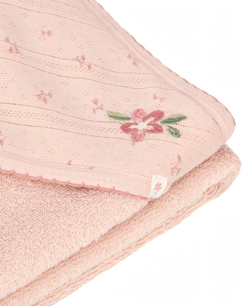 Ręcznik dziecięcy Little Dutch Pure Blossom z kapturem 75x75 cm (8721122583999) - obraz 5