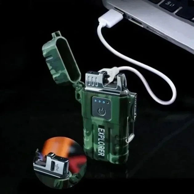 Електроімпульсна запальничка JL 317 акумуляторна USB безплам'яна водостійка плазмова запальничка з електричним підпалом - Фото 6 Електроімпульсна запальничка JL 317 акумуляторна USB безплам'яна водостійка плазмова запальничка з електричним підпалом - зображення 6