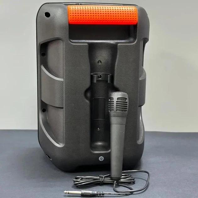 Портативна колонка SPS 8148 16Вт Bluetooth 5.0 з RGB-підсвічуванням, мікрофоном, TWS, USB, TF, AUX для караоке та вечірок - зображення 3