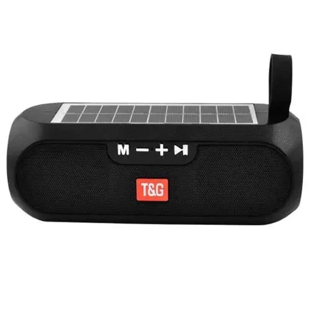 Портативна колонка TG-182 Bluetooth 5 Вт х 2 FM-радіо, сонячна панель, USB, TF, AUX, Hands Free, для Android та iOS, чорна - Фото 2 Портативна колонка TG-182 Bluetooth 5 Вт х 2 FM-радіо, сонячна панель, USB, TF, AUX, Hands Free, для Android та iOS, чорна - изображение 2