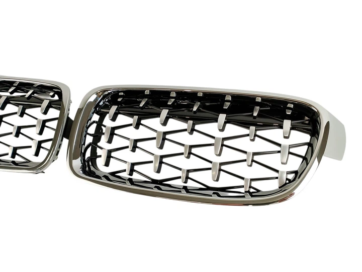 Решетка радиатора хромированная для BMW F30 2012–2019 ноздри 51130054493, 51130054494, 51137263482, 51137263481 - изображение 3