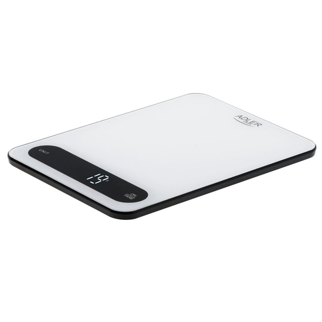 Весы кухонные электронные Adler AD 3177 white black 10 кг | заряжаются через USB-C - изображение 5