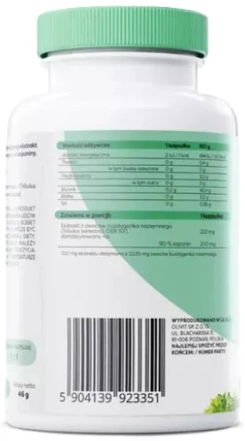 Трибулус Osavi Tribulus Terrestris Saponiny 200 мг 120 капсул (5904139923351) - зображення 2