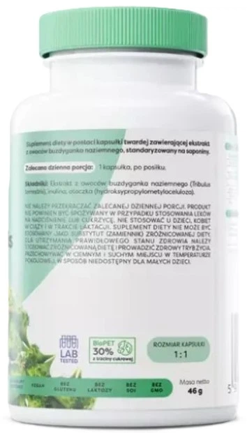 Трибулус Osavi Tribulus Terrestris Saponiny 200 мг 120 капсул (5904139923351) - зображення 3