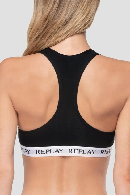 Жіночий чорний топ Replay XS I101300 - Фото 2 Жіночий чорний топ Replay XS I101300 - изображение 2