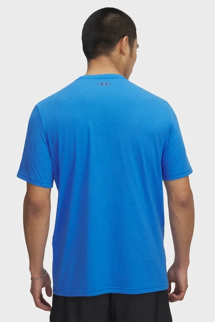 Чоловіча спортивна футболка Under Armour COLLEGE CREST LOGO SS 6005611-402 синя бавовняна Розмір M - Фото 2 Чоловіча спортивна футболка Under Armour COLLEGE CREST LOGO SS 6005611-402 синя бавовняна Розмір M - зображення 2