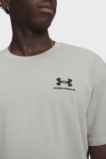 Чоловіча сіра футболка UA M LOGO EMB HEAVYWEIGHT SS-GRY Under Armour XXL 1373997-069 - Фото 3 Чоловіча сіра футболка UA M LOGO EMB HEAVYWEIGHT SS-GRY Under Armour XXL 1373997-069 - изображение 3