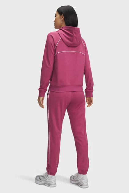 Жіночий рожевий спортивний костюм (худі, штани) UA Rival Tricot Tracksuit HD Under Armour XS 6001966-659 - изображение 2