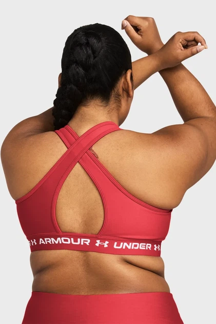 Жіночий червоний топ Crossback Mid Bra Under Armour SM 1361034-814 - изображение 8