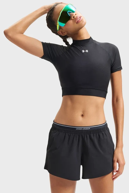 Жіночий чорний топ HeatGear Crop Mock SS-BLK Under Armour XS 6010006-008 - Фото 1 Жіночий чорний топ HeatGear Crop Mock SS-BLK Under Armour XS 6010006-008 - зображення 1