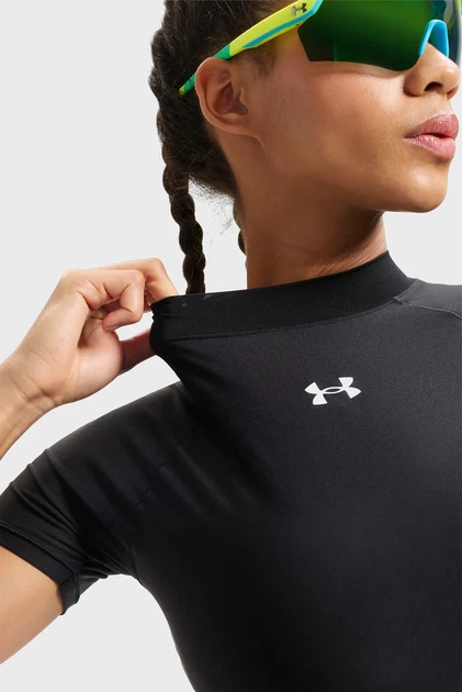 Жіночий чорний топ HeatGear Crop Mock SS-BLK Under Armour XS 6010006-008 - Фото 5 Жіночий чорний топ HeatGear Crop Mock SS-BLK Under Armour XS 6010006-008 - зображення 5