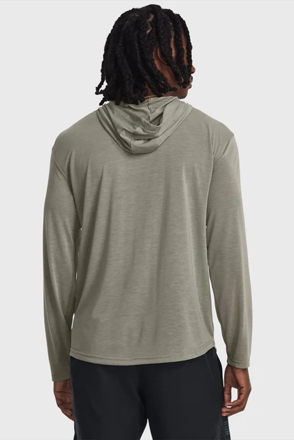Чоловіче сіре худі UA RUN EVERYWHERE HOODED LS Under Armour S 1380963-504 - Фото 3 Чоловіче сіре худі UA RUN EVERYWHERE HOODED LS Under Armour S 1380963-504 - зображення 3