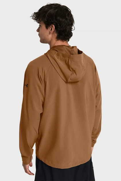 Чоловіча коричнева вітровка UA Unstoppable Jacket Under Armour SM 1370494-253 - изображение 3