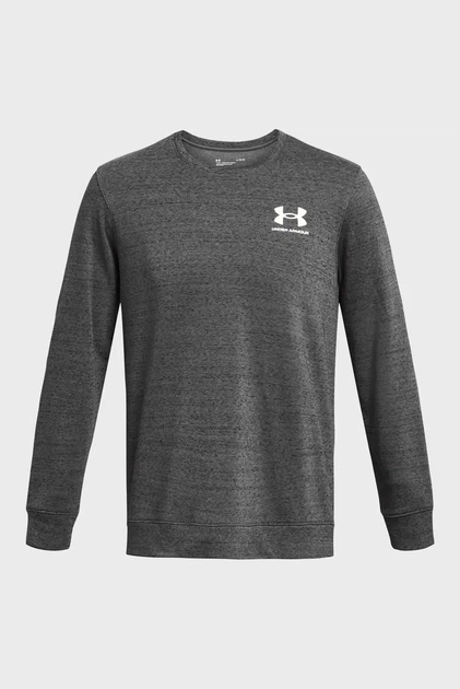 Чоловічий темно-сірий світшот UA Rival Terry LC Crew Under Armour S 1370404-025 - изображение 3