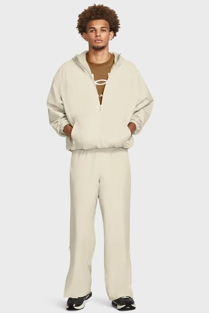 Чоловіча бежева вітровка Rush Woven FZ Under Armour LG 1382896-273 - зображення 3