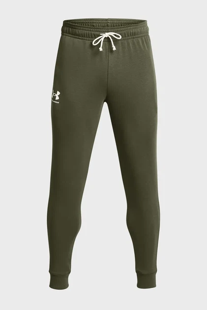 Чоловічі зелені спортивні штани UA Rival Terry Jogger Under Armour SM 1380843-390 - изображение 5