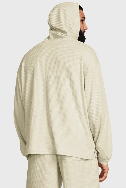 Чоловіче бежеве худі UA Rival Waffle Hoodie Under Armour XXL 1383108-273 - Фото 2 Чоловіче бежеве худі UA Rival Waffle Hoodie Under Armour XXL 1383108-273 - зображення 2