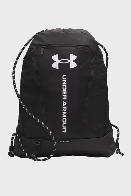 Чорний рюкзак-мішок UA Hustle Sackpack Under Armour OSFM 6000519-001 - Фото 1 Чорний рюкзак-мішок UA Hustle Sackpack Under Armour OSFM 6000519-001 - изображение 1