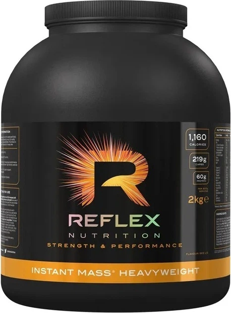 Gejner Reflex Nutrition Instant Mass Heavyweight w proszku o smaku czekoladowym 2000 g (5033579001500) - Zdjęcie 1 Gejner Reflex Nutrition Instant Mass Heavyweight w proszku o smaku czekoladowym 2000 g (5033579001500) - obraz 1