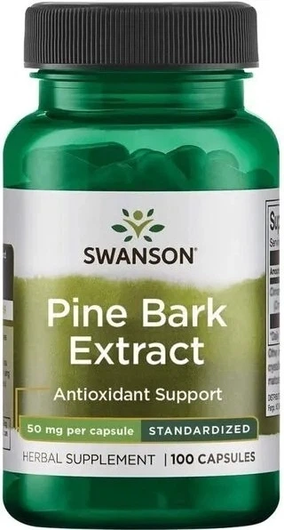 Ekstrakt z kory sosny Swanson 50 mg 100 kapsułek (87614141602) - Zdjęcie 1 Ekstrakt z kory sosny Swanson 50 mg 100 kapsułek (87614141602) - obraz 1