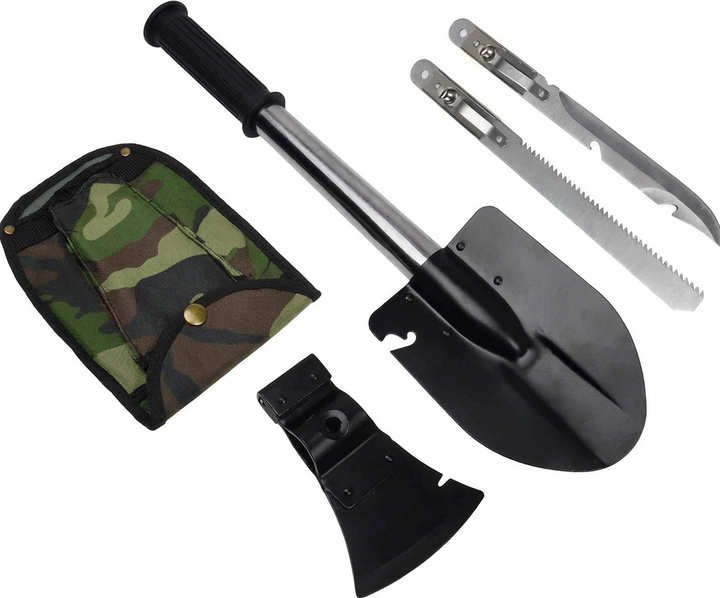 Універсальна туристична саперна лопата VHG TR-1 5 в 1, Black - изображение 2