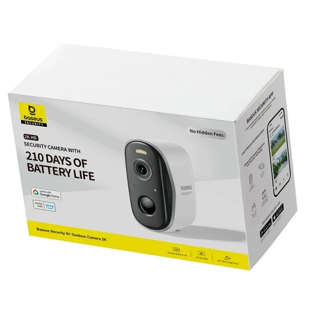 IP-камера видеонаблюдения Baseus Security N1 Outdoor Camera 2K S0ST002130 White - Фото 3 IP-камера видеонаблюдения Baseus Security N1 Outdoor Camera 2K S0ST002130 White - изображение 3