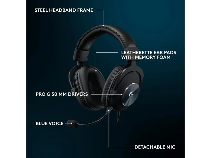Навушники Logitech G PRO X Gaming Headset GEN 2 Black (981-000818) - зображення 6
