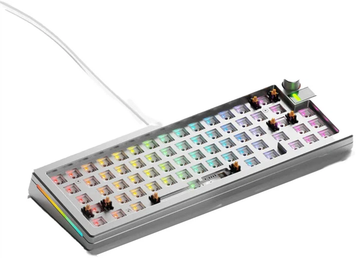 Klawiatura przewodowa Glorious GMMK 3 Pro 65% Barebones Silver (GLO-KB-GMMK3-PRO-65-BB-W-SIL-US) - obraz 2