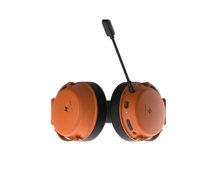 Ігрова гарнітура ATK Neptune N9 Ultra Stellar Orange Wireless — Quad-Mode 2.4G / Bluetooth / USB-C / 3.5 мм, затримка до 10 мс, до 130 годин роботи - зображення 2