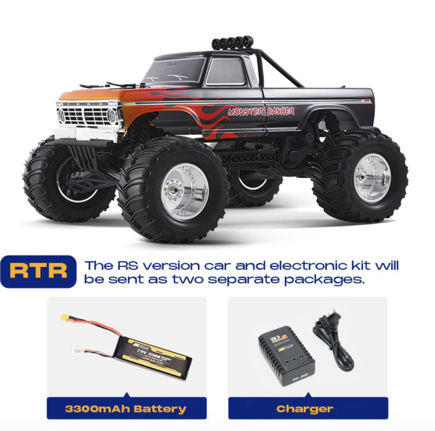 Машинка на радіокеруванні FMS 1:10 Ford F100 Monster Truck RTR 2WD - зображення 6