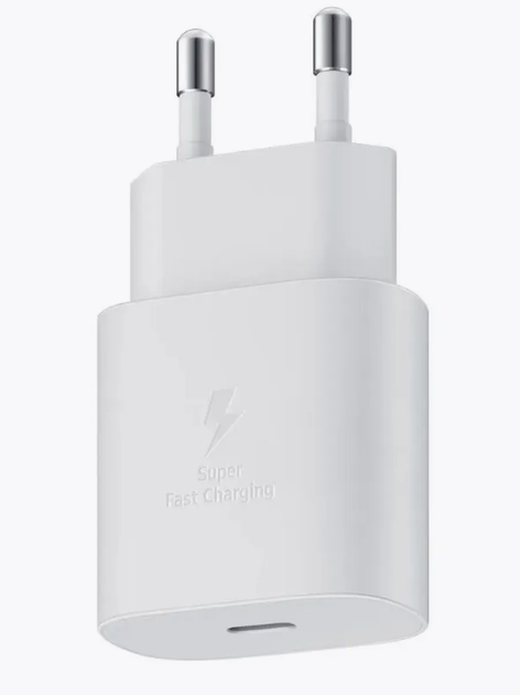 Мережевий зарядний пристрій для Samsung 25 W USB-C White Дубль 2683975884 - Фото 1 Мережевий зарядний пристрій для Samsung 25 W USB-C White Дубль 2683975884 - изображение 1