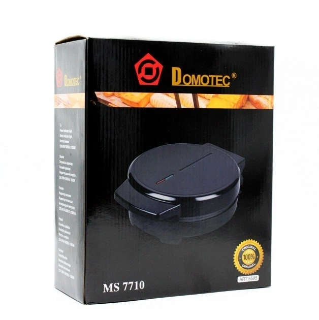 Вафельница для французских вафель трубочек Domotec MS-7710 черная 1000 Вт - изображение 4