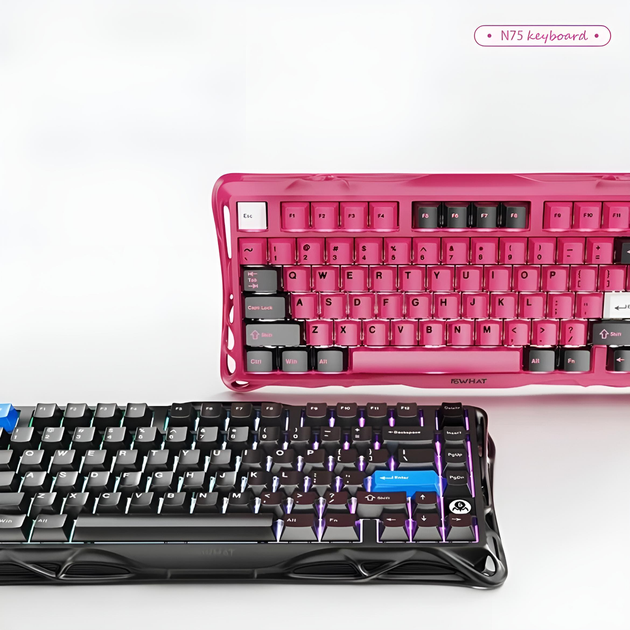 Клавіатура FoWhat NEO75 (GravaStar Mercury K1 Lite) із комбінованим підключенням - Berry Red - зображення 7