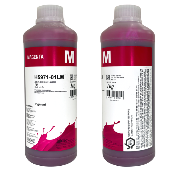 Комплект пігментного чорнила InkTec для принтерів Hewlett-Packard, серія H5970-5971, 4 кольори – 1л - зображення 4