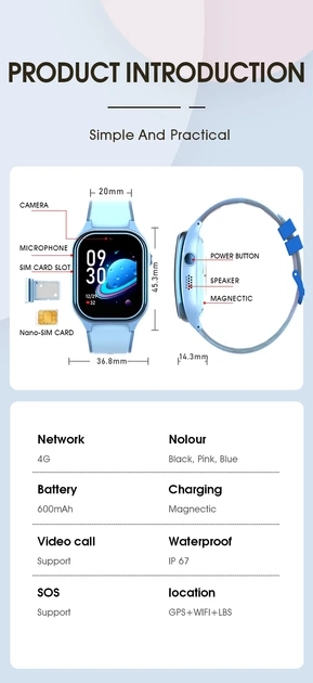 Дитячий смарт-годинник Wonlex CT26 Ultra Small компактний годинник-телефон з відеодзвінком GPS і SIM Blue (19145) - Фото 9 Дитячий смарт-годинник Wonlex CT26 Ultra Small компактний годинник-телефон з відеодзвінком GPS і SIM Blue (19145) - зображення 9