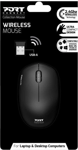 Mysz PORT Designs Collection II Wireless Black (3567049005405) - obraz 5