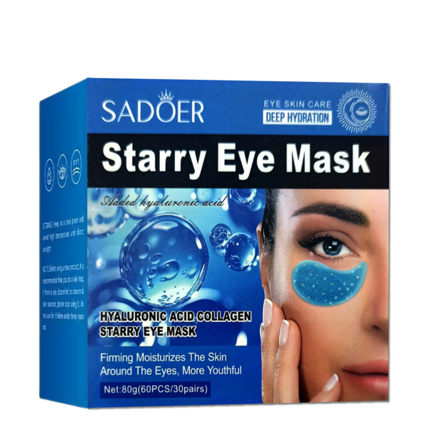 Патчи під очі зволожувальні Sadoer Hyaluronic Acid Collagen, 60 шт. - изображение 3