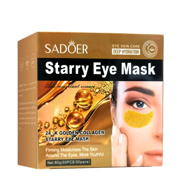 Патчі під очі зволожувальні Sadoer 24К Golden Collagen Starry Sky, 60 шт. - изображение 2
