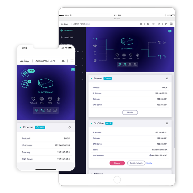 Мініроутер Gl.iNet Mango GL-MT300N-V2 - Фото 4 Мініроутер Gl.iNet Mango GL-MT300N-V2 - зображення 4